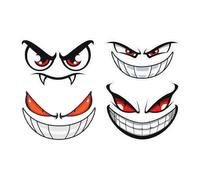 OUDQFCJ 4 pegatinas para ojos, ojos robots cortacésped, pegatinas impermeables autoadhesivas para los ojos para coche robot aspirador robot cortacésped (demonio)