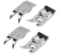 OUDQFCJ 4 Piezas Universal para Máquinas De Coser Multiusos Prensatelas Pie Recto Zigzag Pie Multifuncional Accesorios Adecuados para Las Máquinas De Coser Singer Brother Janome Y Babylock Con Vástago