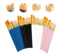 OUDQFCJ 40 Piezas Set de Pinceles de Alta Calidad para Pintura Facial Infantil, Arte Corporal, Pintura Acrílica, Rostro, Piedras y Lienzo