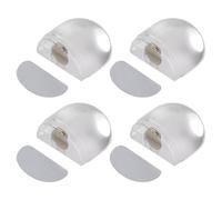 OUDQFCJ 4er Set Topes para Puertas Autoadhesivos para Suelo, Adecuados para Todo Tipo de Suelos Duros, Protectores de Puertas y Paredes para Proteger Muebles y Paredes (Transparente)