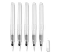 OUDQFCJ 5 pcs Pinceles con Depósito de Agua, Rotuladores de Agua Recargables para Acuarela, Mezcla de Colores y Caligrafía, Brush Pen para Técnicas de Acuarela y Dibujo Detallado