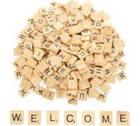 OUDQFCJ 52 Piezas de Madera, Letra y Números, Pequeños, para Manualidades, Aprendizaje, Ortografía, Regalo, Decoración, 20 x 18 x 4 mm