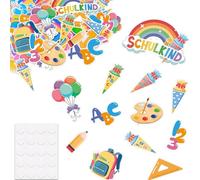 OUDQFCJ 60 piezas de confetti para la fiesta de las letras, decoración de mesa para el comienzo del curso 2025, decoración para la introducción escolar, decoración para niños y niñas (multicolor)
