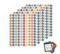 OUDQFCJ 600 Pegatinas Emotivas y Versátiles, 10 Diseños de Caritas Felices, Perfectas para Proyectos Creativos y Tarjetas de Moderación (10mm) (Multicolor)