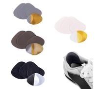 OUDQFCJ 8 Pares Taloneras Autoadhesivas para Reparación de Zapatos - Almohadillas para Talón y Fijación de Fersas - Parches para Zapatos en 4 Colores (Blanco, Negro, Gris Oscuro, Gris Claro)