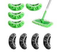 OUDQFCJ 8 piezas Mopa Microfibra Repuesto Kit, Almohadillas Reutilizables para limpieza de suelos secos y húmedos, mopas de limpieza y recambios mopa (25,4 x 11,5 cm)