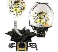 OUDQFCJ Caja Sorpresa DIY para Regalos de Dinero Cumpleaños, Globo Pull Up para Empaque de Dinero, Embalaje Creativo para Familia, Niños, Amigos