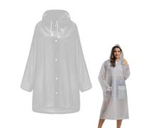 OUDQFCJ Chubasquero para Mujer y Hombre, 2 Piezas Impermeable Plegable, Ligero y Reutilizable con Capucha, Espacio Mochilas, Poncho de Lluvia Unisex para Viajes, Picnic, Trekking y Camping Senderismo