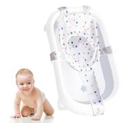 OUDQFCJ Cojín de baño para bebé, Ajustable Red de Soporte para Bañera, Cojin Bañera Bebe, Reductor y Adaptador Antideslizante, Colchoneta y Hamaca Baño Bebé para 0-36 meses