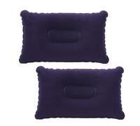 OUDQFCJ Cojines inflables x2 - Paquete múltiple de Cojines inflables Azules Viajar/Acampar/al Aire Libre/Pescar - Cojín Hinchable - Paquete Doble - Ultraligero
