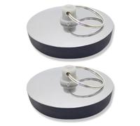 OUDQFCJ Cortinas de Ducha de Acero Inoxidable, Tapa Universal de Descarga para Bañera y Lavamanos, Tapa de Goma Resistente para Ducha, Cerro de Descarga(2pcs)