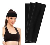 OUDQFCJ Diademas para el Cabello de Mujer,Diadema Negra,Unisex,Banda elástica para la Cabeza para Adultos,Mujeres y Hombres,Banda Suave para el Sudor para Yoga,Deportes,Gimnasio,Correr(3)