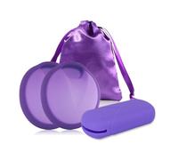 OUDQFCJ Disco reutilizable, 2 unidades, copa menstrual de silicona 100% médica, sostenible y libre de BPA, compatible con esterilizador y aplicador, para todas las corrientes (talla M+L)