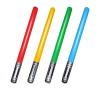 OUDQFCJ Juego de 4 piezas de espadas de luz inflables, accesorio de espada láser y sable de luz para disfraces, regalos de fiesta y suministros para fiestas de Halloween y Star Wars (4 colores)