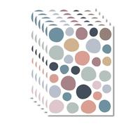 OUDQFCJ Set de 180 Piezas de Pegatinas Infantiles Decorativas de Vinilo Adhesivo para Pared, Vinilo Pared, Diseño de Lunares Adhesivos estilo Acuarela, Decoracion Habitacion Niño, Niña (Multicolor)