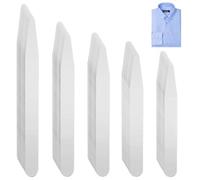 OUDQFCJ Set de 50 Ballenas para Cuello de Camisa de Hombre en 5 Tamaños, Refuerzos para Cuello de Camisa, Ballenas para Camisa, Insertos para Cuello de Camisa, para un Ajuste Perfecto del Cuello