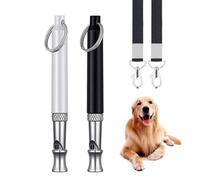 OUDQFCJ Silbato ultrasónico de alta frecuencia y silencioso para perros, 2 unidades, ajustable con cordón, ideal para entrenamiento, adiestramiento, llamada, control de ladridos y antiladridos
