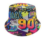 OUDQFCJ Sombrero Pescador Bucket Hat Retro Estilo 80s 90s para Hombre y Mujer Accesorio Vintage