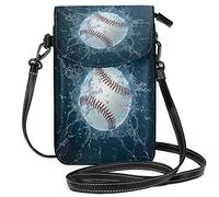 Oudrspo 3D Baseball Pattern Crossbody Phone Purse Small Mini Shoulder Bag Cell Phone Pouch Leather Wallet Best Gift for Valentines Day,Anniversary,Birthdays