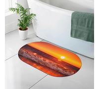 Oudrspo Alfombra de baño con Estampado de Olas del mar, Alfombra de baño de Tierra de diatomeas, alfombras de baño súper absorbentes, Alfombra Antideslizante para Ducha, bañera, Alfombra de baño