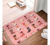 Oudrspo Alfombras de baño Coloridas con Estampado de Botas, Lavables a máquina, alfombras de Ducha para baño, alfombras de baño Antideslizantes y absorbentes de 16x24 Pulgadas.