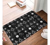 Oudrspo Alfombras de baño con Estampado de Figuras matemáticas, Lavables a máquina, alfombras de Ducha para baño, alfombras de baño Antideslizantes y absorbentes de 16x24 Pulgadas.