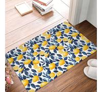 Oudrspo Alfombras de baño con Estampado de Hojas de limonero, Lavables a máquina, alfombras de Ducha para baño, alfombras de baño Antideslizantes y absorbentes de 16x24 Pulgadas.