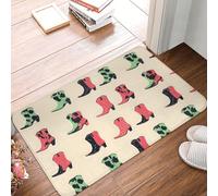 Oudrspo Alfombras de baño con Estampado Vintage de Botas Coloridas, Lavables a máquina, alfombras de Ducha para baño, alfombras de baño Antideslizantes y absorbentes de 16x24 Pulgadas.