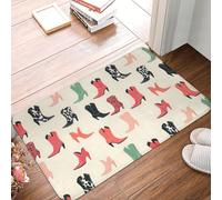 Oudrspo Alfombras de baño Vintage Coloridas con Estampado de Botas, Lavables a máquina, alfombras de Ducha para baño, alfombras de baño Antideslizantes y absorbentes de 16x24 Pulgadas.