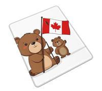 Oudrspo Alfombrilla de ratón para Juegos con Estampado de Oso y Bandera, 8,3 x 10,3 Pulgadas, Alfombrilla de ratón para computadora portátil, Alfombrilla de Goma para Escritorio