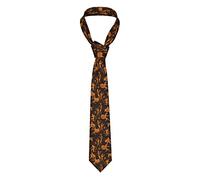 Oudrspo Antigua Grecia mitología figura marrón hombres moda seda corbatas regalo único Casual corbatas