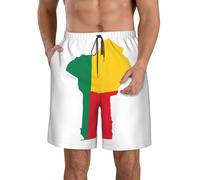 Oudrspo Bañador para Hombre con la Bandera de Benín, Mapa 8, Secado rápido, Emblema Nacional de Honduras, Pantalones Cortos de Playa, Trajes de baño
