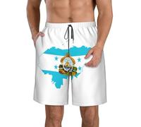 Oudrspo Bañador para Hombre con la Bandera de Honduras, Mapa 2, Secado rápido, Emblema Nacional de Honduras, Pantalones Cortos de Playa, Trajes de baño