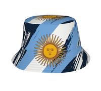 Oudrspo Bandera de Argentina 01 Sombrero de Cubo de Argentina Sombrero de Pescador de Argentina Sombreros de Sol Argentinos Gorras de Bandera de Argentina Sombreros Argentinos para Mujeres y Hombres