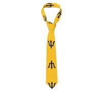 Oudrspo Bandera de Barbados. Corbatas de hombre estampadas, corbatas de negocios, adecuadas para reuniones formales, celebraciones festivas y banquetes.