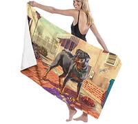 Oudrspo Baño Grande Suave y Ligero, Perros de Dibujos Animados Vintage, Toalla de Playa para Viajes de Hotel Familiar, Deportes de natación
