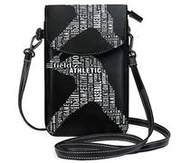 Oudrspo Baseball Batter Hits The Ball Crossbody Phone Purse Small Mini Shoulder Bag Cell Phone Pouch Leather Wallet Best Gift for Anniversary,Birthdays