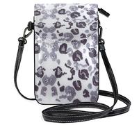 Oudrspo Black Leopard Panther Print Crossbody Phone Purse Small Mini Shoulder Bag Cell Phone Pouch Leather Wallet Best Gift for Valentines Day,Anniversary,Birthdays