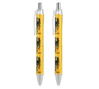 Oudrspo Bolígrafo retráctil con la bandera del Sacro Imperio Romano Germánico, tinta de gel negra, escritura suave para oficina, hogar y trabajo.