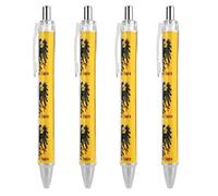 Oudrspo Bolígrafo retráctil con la bandera del Sacro Imperio Romano Germánico, tinta de gel negra, escritura suave para oficina, hogar y trabajo.