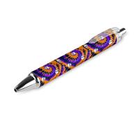 Oudrspo Bolígrafos de gel de escritura suave en espiral con calavera negra, retráctil, punta fina de 0,5, para escuela, oficina, teñido anudado, espiral, con patrón de calavera, 4 unidades