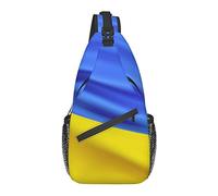 Oudrspo Bolsa bandolera para hombres y mujeres, para la bandera de Ucrania, mochila de hombro, bolsas de pecho, mochila cruzada para senderismo al aire libre, camping, ciclismo