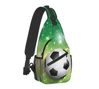 Oudrspo Bolsas de pecho de fútbol Crossbody Sling Bag viaje senderismo mochila casual hombro Daypack para fanáticos del fútbol mujeres hombres