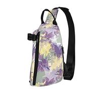 Oudrspo Bolso bandolera para hombre, mochila de hombro antirrobo, divertidos y duraderos, bolsas de pecho, tinte de corbata, salpicaduras abstractas para pesca, ciclismo, senderismo