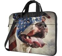 Oudrspo Bolso de hombro para computadora portátil Bandera americana Bulldog Computadora Maletín para computadora portátil