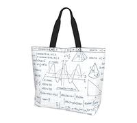 Oudrspo Bolso de mano con fórmulas matemáticas para mujer, bolso de mano para mujer, bolso de mano impermeable para profesor, gimnasio, trabajo, escuela con bolsillo interior