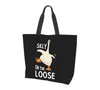 Oudrspo Bolso de mano Silly Goose On The Loose para mujer, bonito bolso de compras, bolso de hombro de gran capacidad, organizador de bolso de moda para trabajo