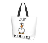 Oudrspo Bolso de mano Silly Goose On The Loose para mujer, bonito bolso de compras, bolso de hombro de gran capacidad, organizador de bolso de moda para trabajo