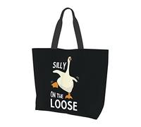 Oudrspo Bolso de mano Silly Goose On The Loose para mujer, bonito bolso de compras, bolso de hombro de gran capacidad, organizador de bolso de moda para trabajo