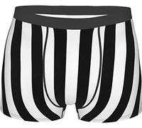 Oudrspo Bóxer Moderno con Rayas Blancas y Negras para Hombre, Ropa Interior, bañadores elásticos Transpirables, Pantalones Cortos Grandes